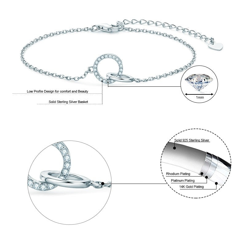 Infinity Moissanite Diamond Bracelet Holloway Jewellery AU