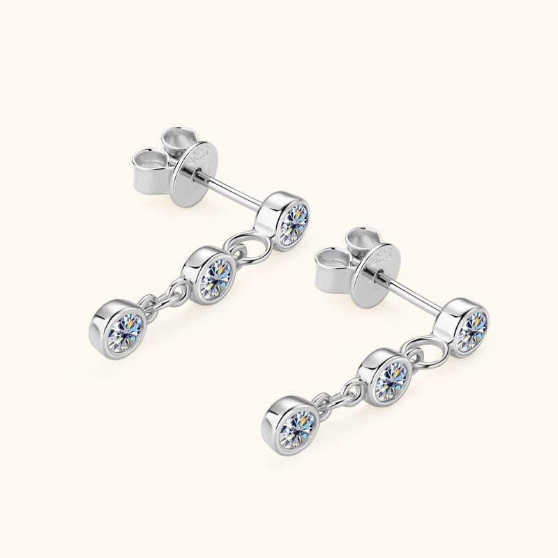 Moissanite Diamond Earrings US Free Shipping