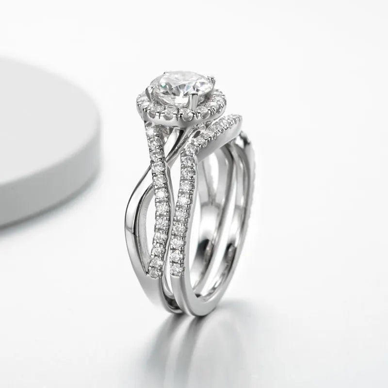Moissanite Diamond Ring Set