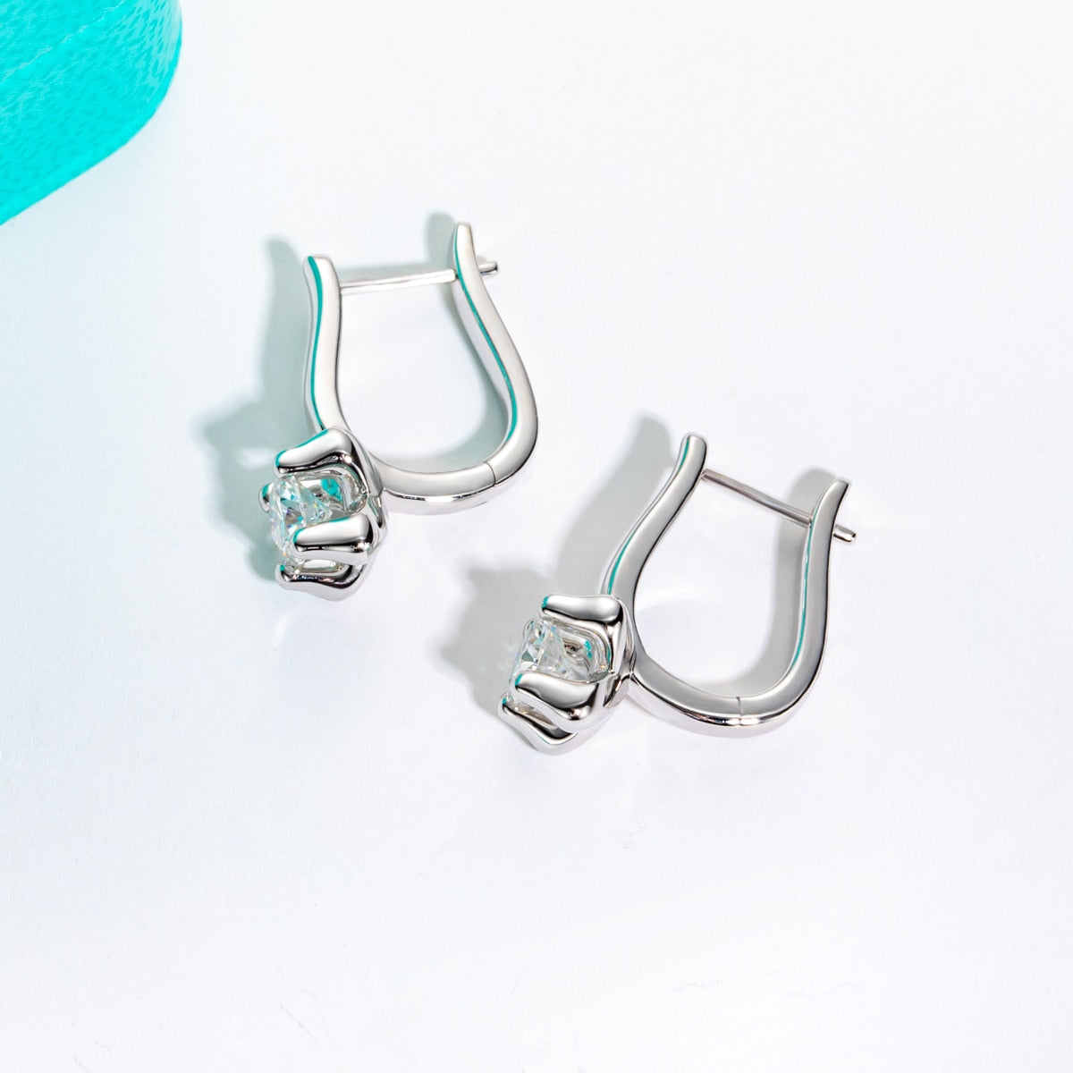 Moissanite Diamond Huggie Hoop Earrings NZ