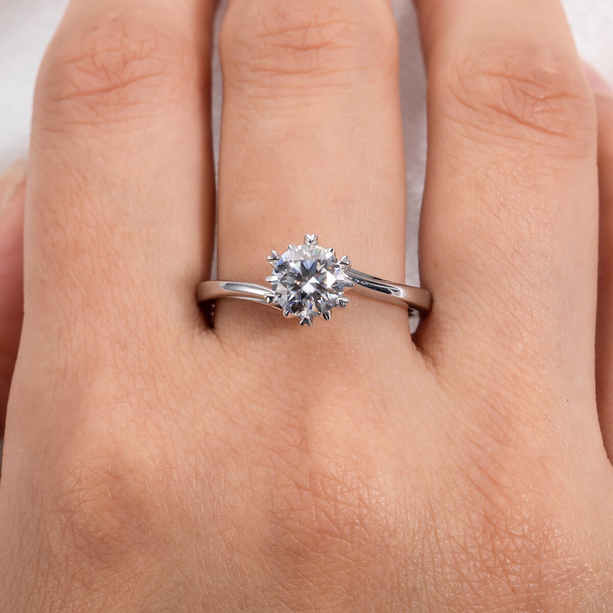 Holloway Jewellery Canada Moissanite Diamond Ring Sterling SIlver