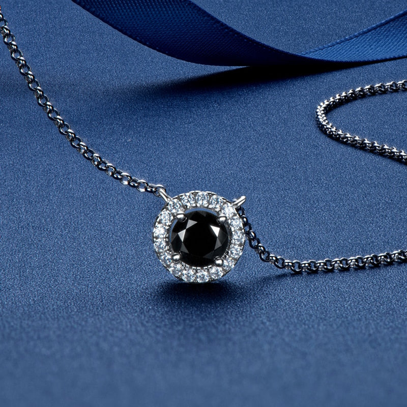 Holloway Jewellery Black Moissanite Diamond Necklace