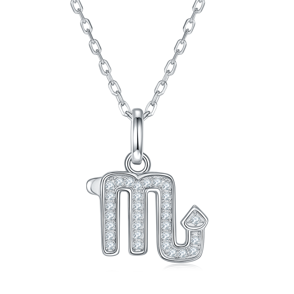 Scorpio Star Sign Moissanite Diamond Necklace UK