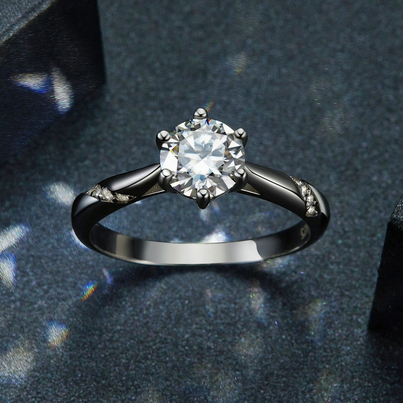 Moissanite Diamond Solitaire Ring