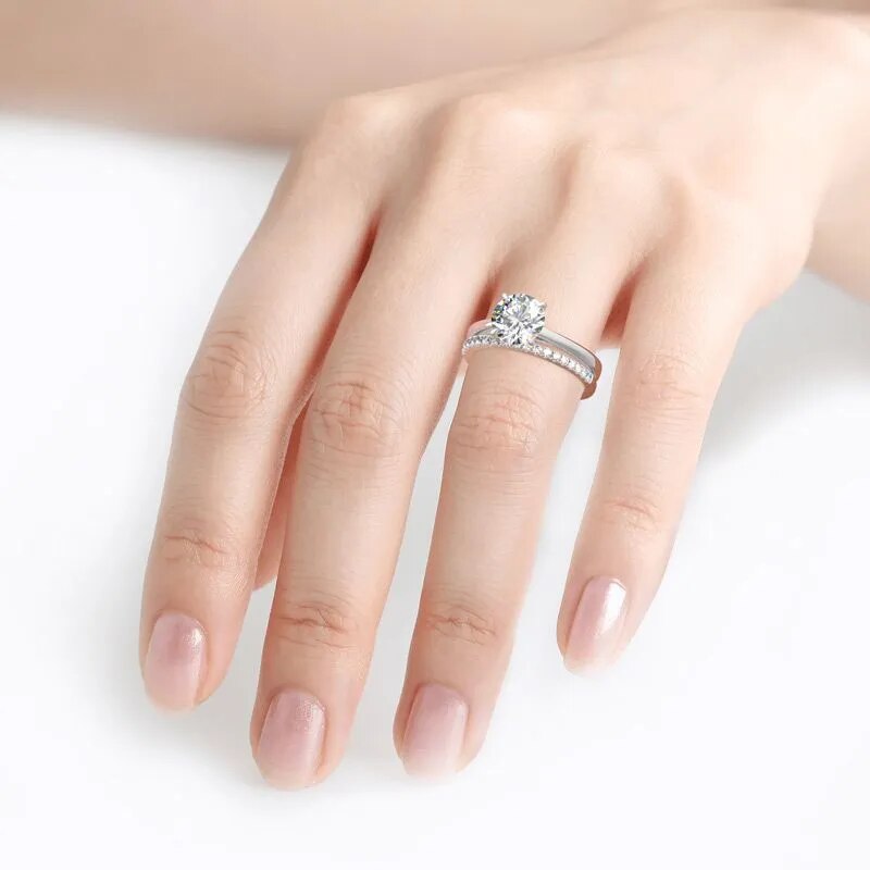 Moissanite Diamond Ring Set Australia