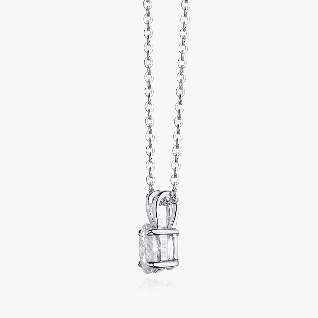 Sterling Silver Moissanite Diamond Necklace US