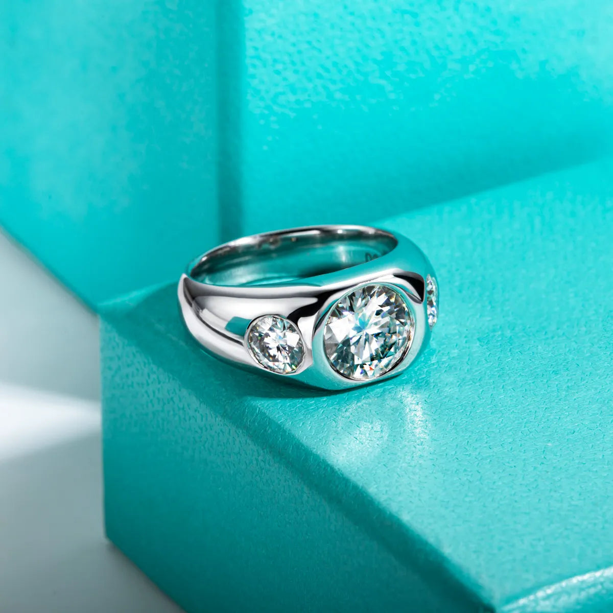 Mens Moissanite Diamond Ring Free Shipping UK