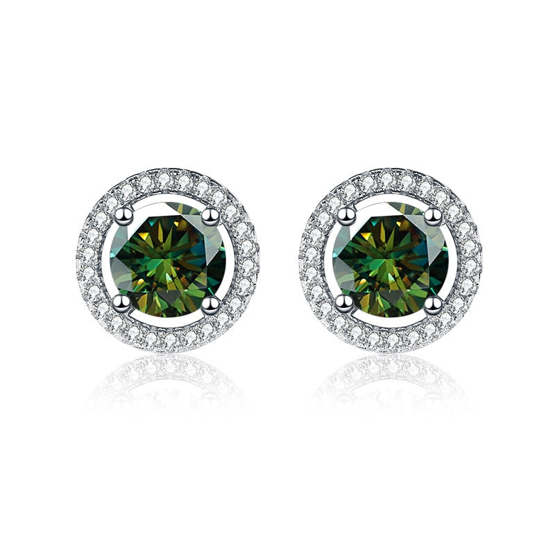 NZ Moissanite Diamond Sterling Silver Earrings Holloway Jewellery