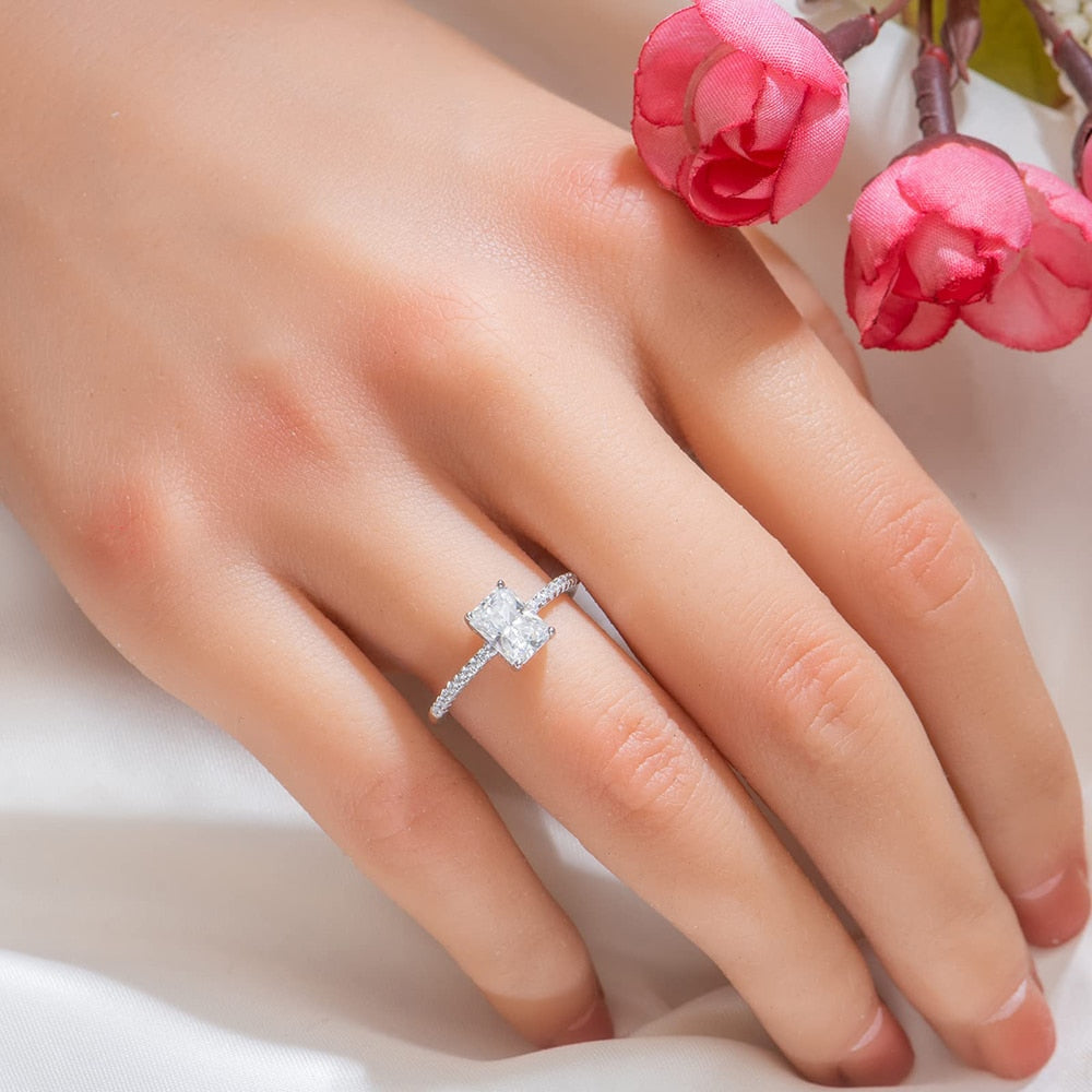 Moissanite Diamond Sterling Silver Ring Australia