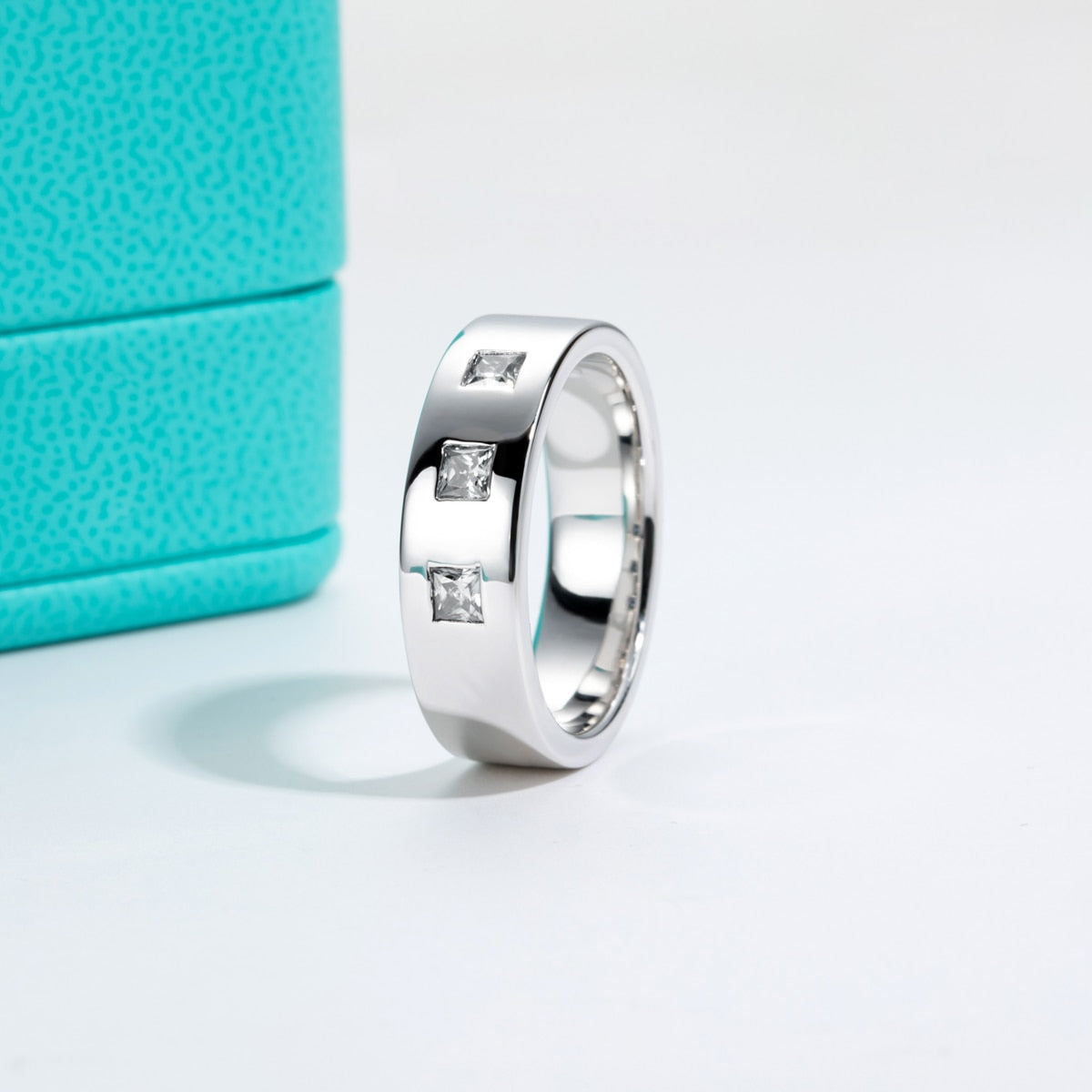 Princess Cut Moissanite Diamond Wedding Ring Holloway Jewellery