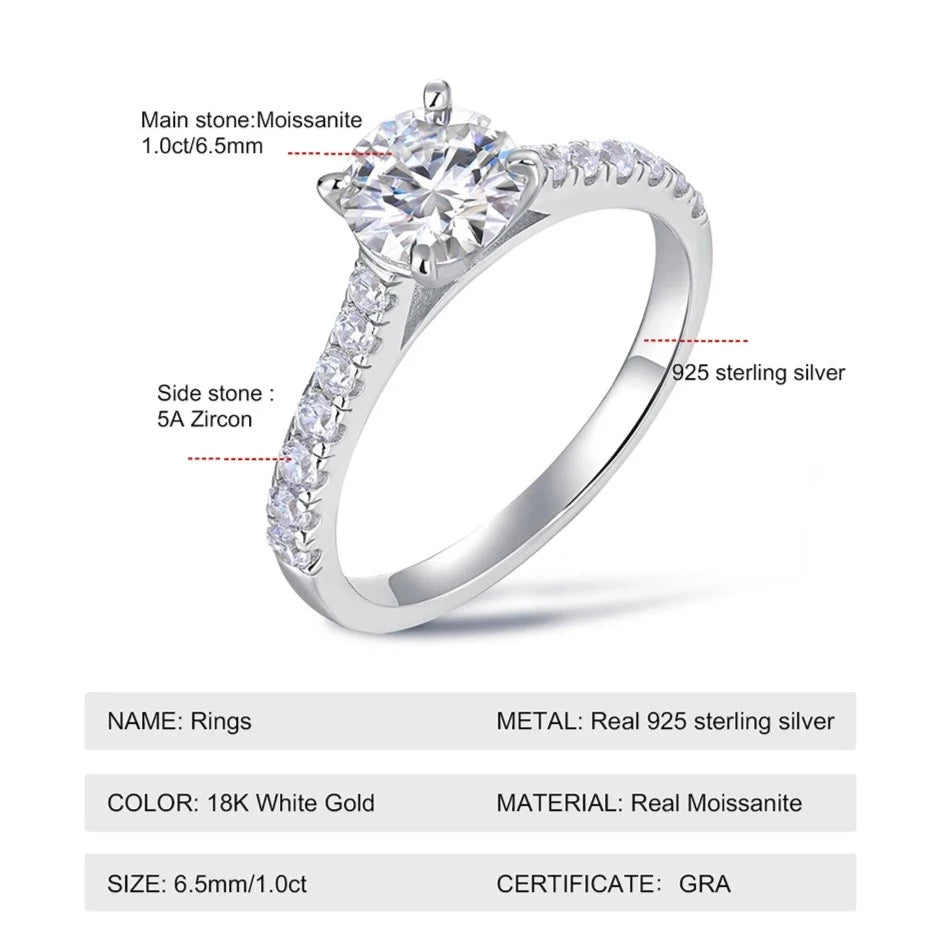 Moissanite Diamond Engagement Ring