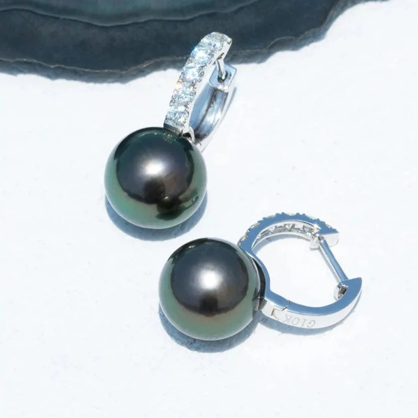 Holloway Jewellery UK Tahitian Black Pearl Earrings