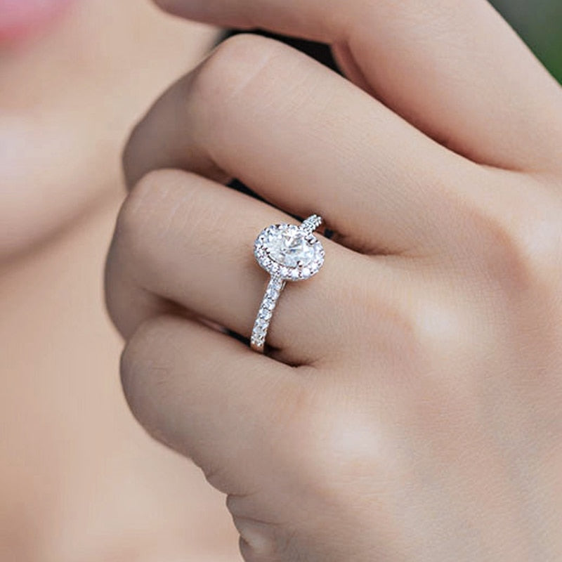 Oval Moissanite Engagement Ring 1 carat Ring Holloway Jewellery USA