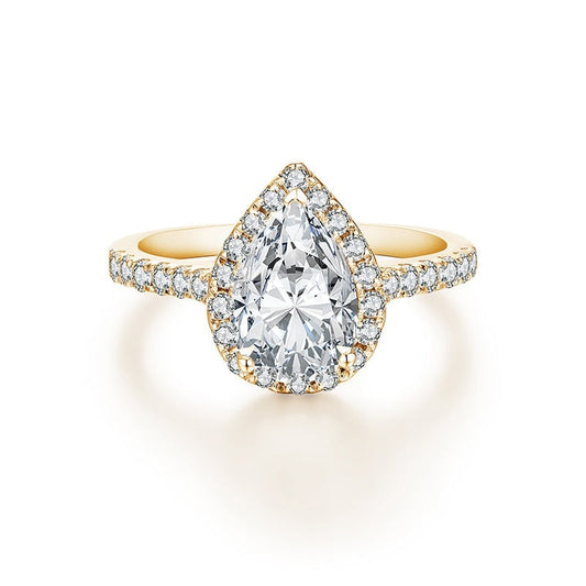 2ct Pear Shape Moissanite Engagement Ring