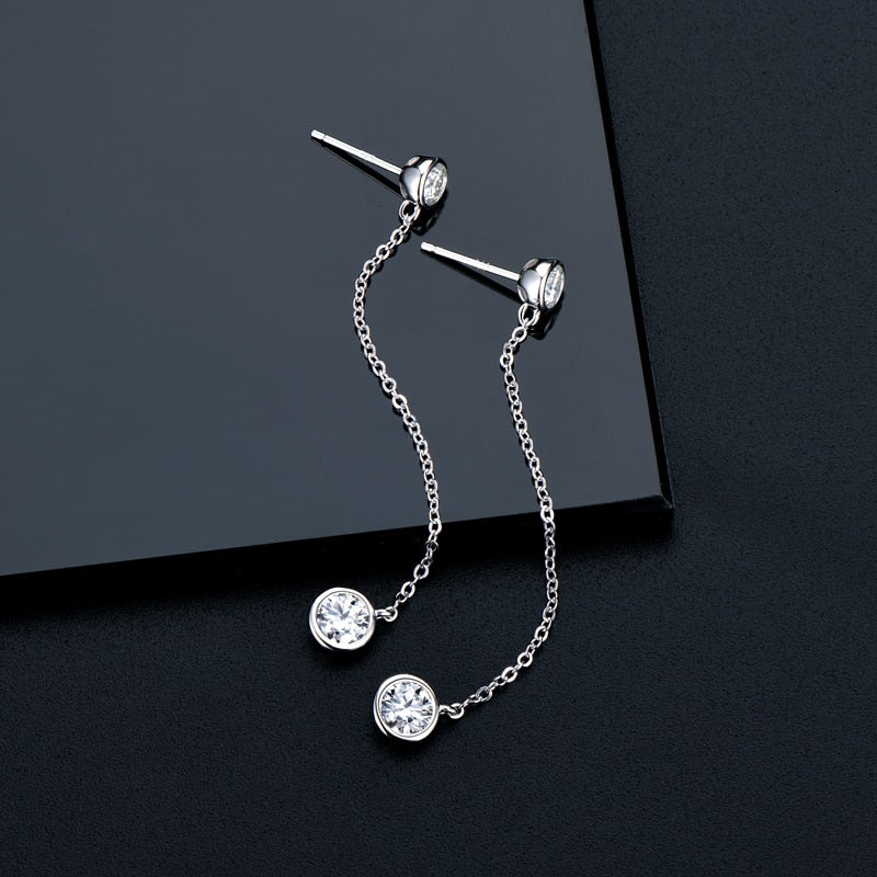 Moissanite Diamond Earrings Bezel Australia
