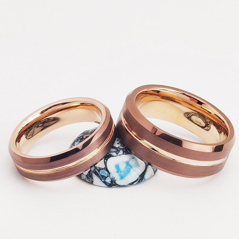 mens womens tungsten ring NZ Holloway Jewellery Rose Gold Tungsten