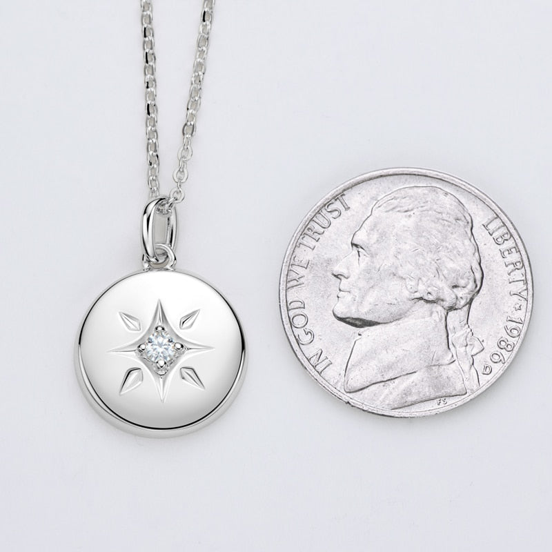 moissanite necklace diamond pendant NZ Holloway Jewellery
