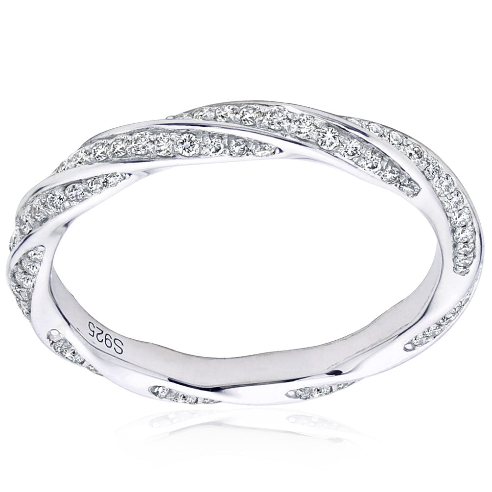 Moissanite Twist Eternity Ring Wedding Ring
