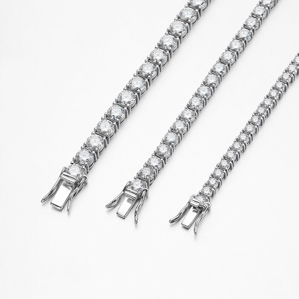 moissanite diamond tennis bracelet holloway jewellery 3mm 4mm 5mm