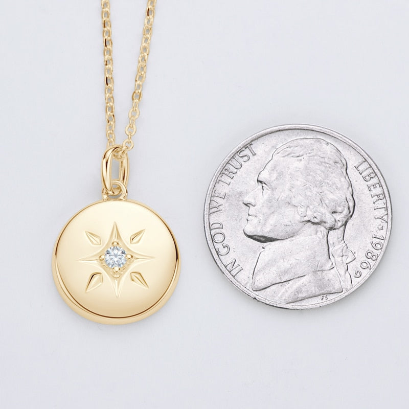 gold necklace moissanite diamond NZ Holloway Jewellery