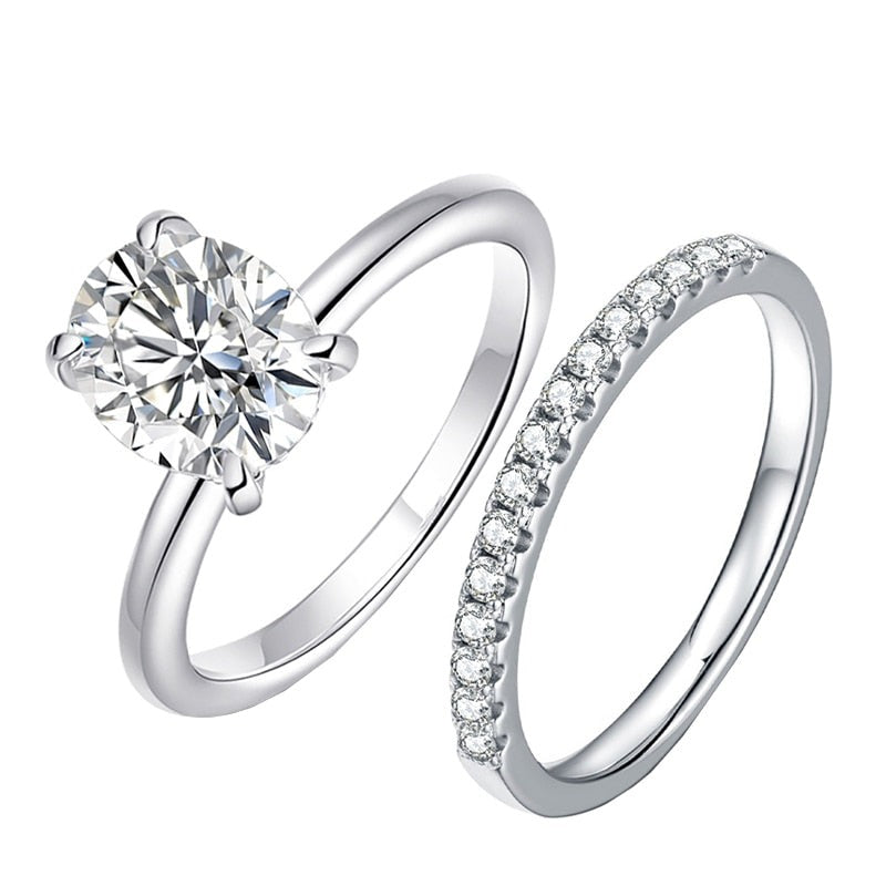 Oval Ring Set Bridal Ring Set Holloway Jewellery UK