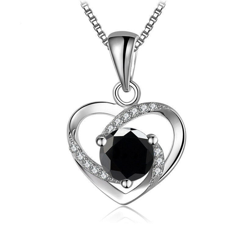 Sterling Silver Moissanite Diamond Pendant Necklace US
