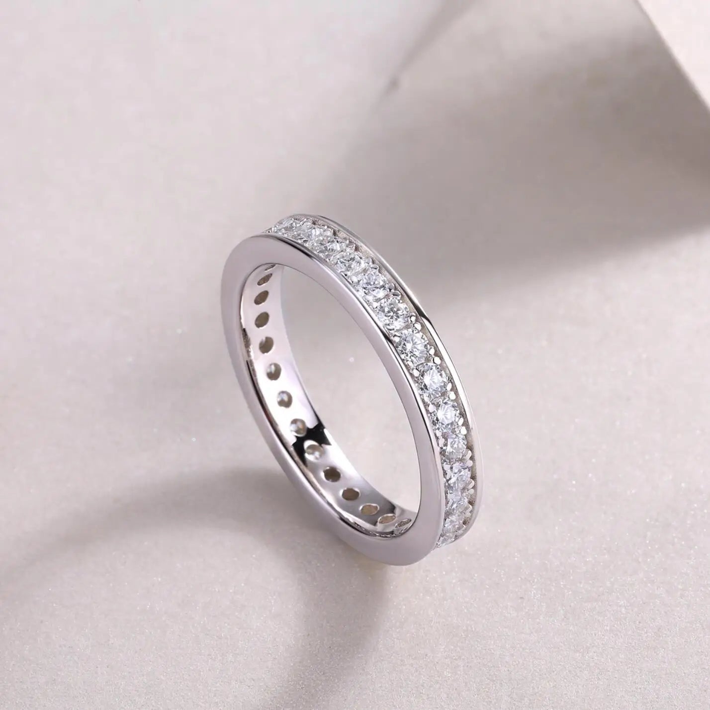 Moissanite Diamond Eternity Ring Free Shipping Canada