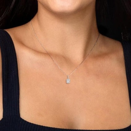 Sterling Silver Moissanite Necklace Holloway Jewellery NZ