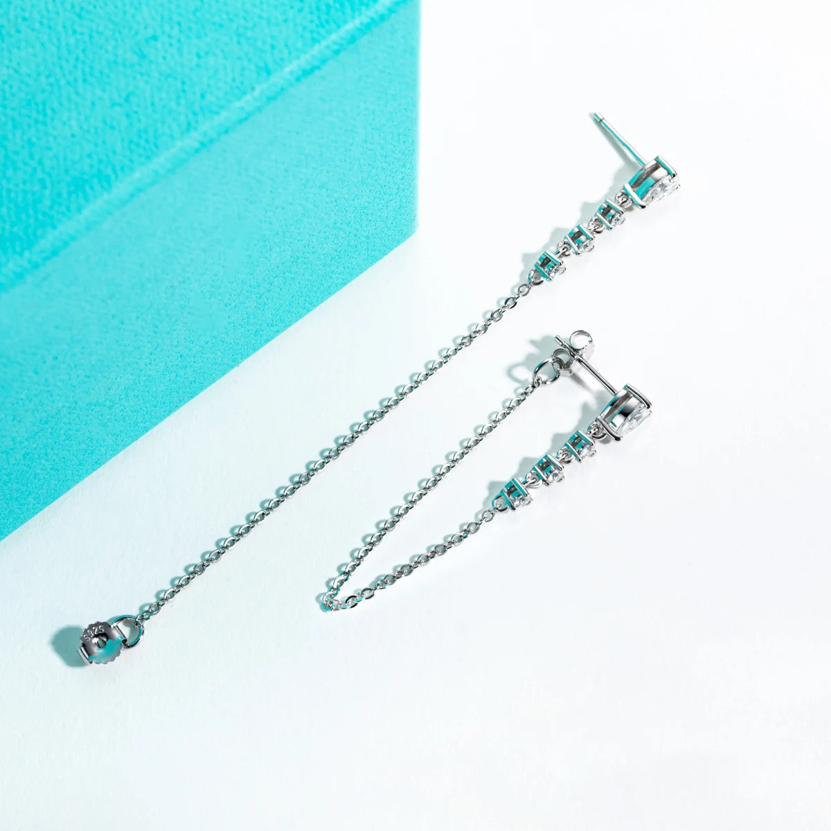 Holloway Jewellery US Moissanite Diamond Dangle Drop Earrings