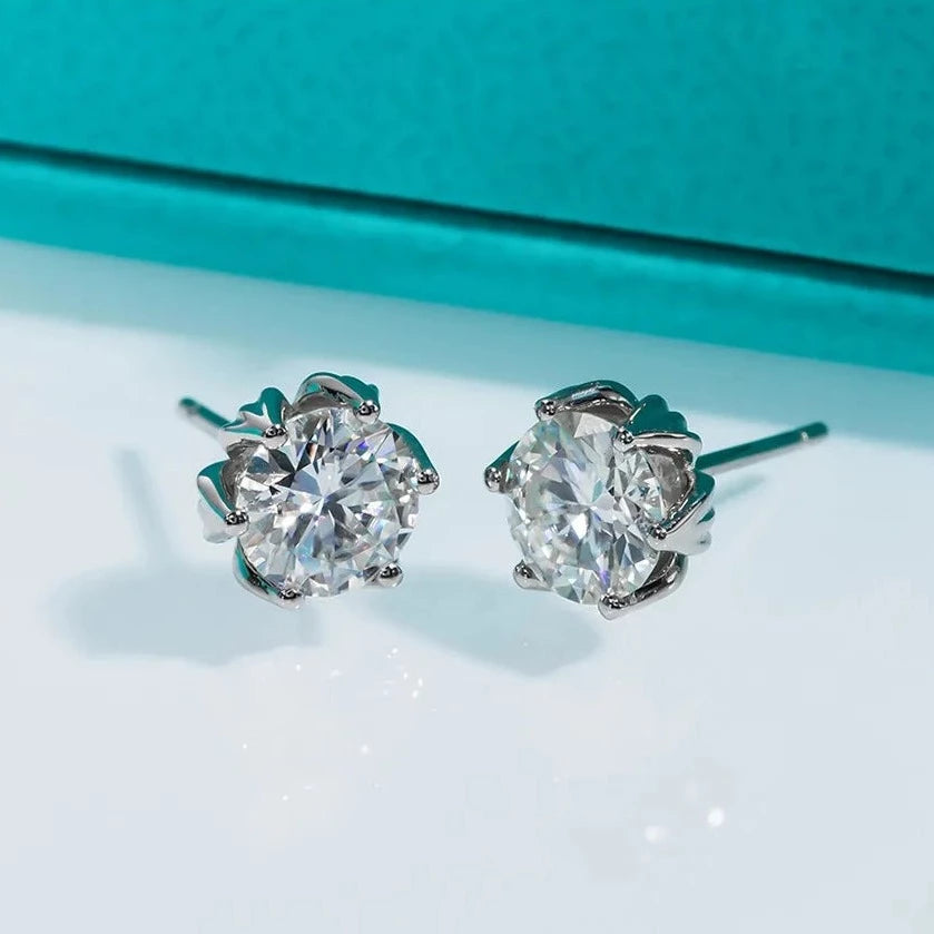 Sterling Silver Moissanite Earrings Australia