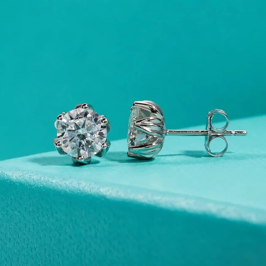 Free Shipping NZ Moissanite Stud Earrings