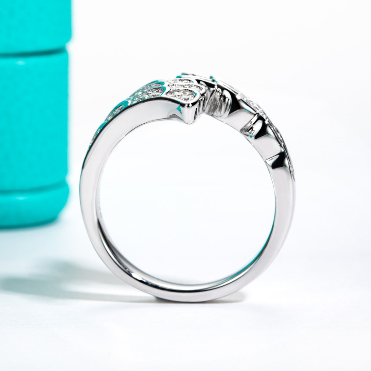 Angel Wings Moissanite Ring Holloway Jewellery