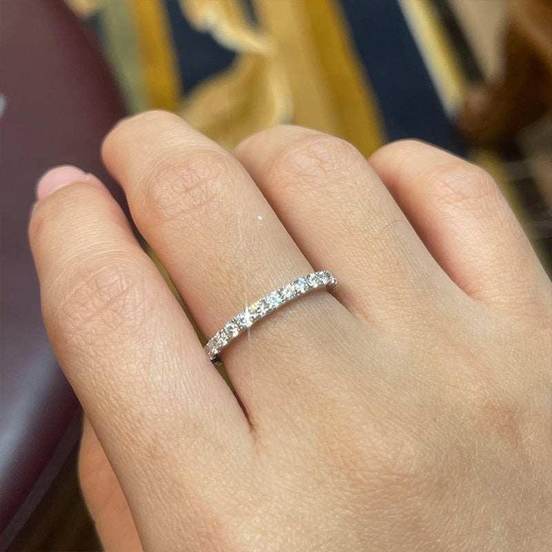 eternity rings moissanite 2mm HollowayJewellery