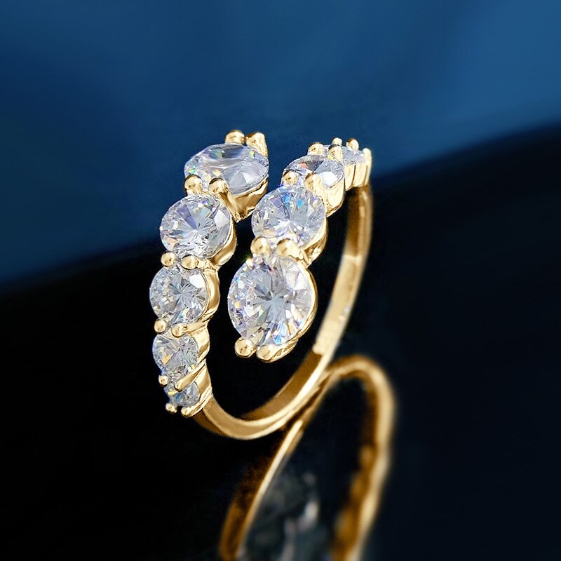 Sterling Silver Moissanite Diamond Ring