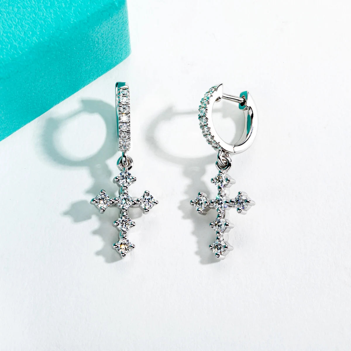Holloway Jewellery NZ Moissanite Cross Earrings