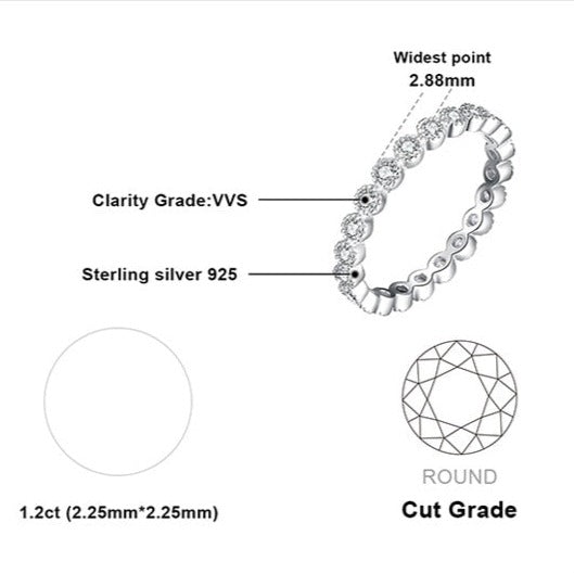 Holloway Jewellery Moissanite Diamond Wedding Band UK