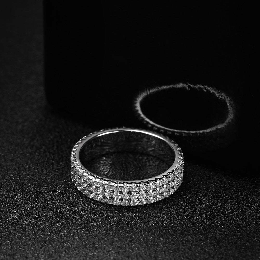Moissanite Diamond Sterling Silver Ring Australia