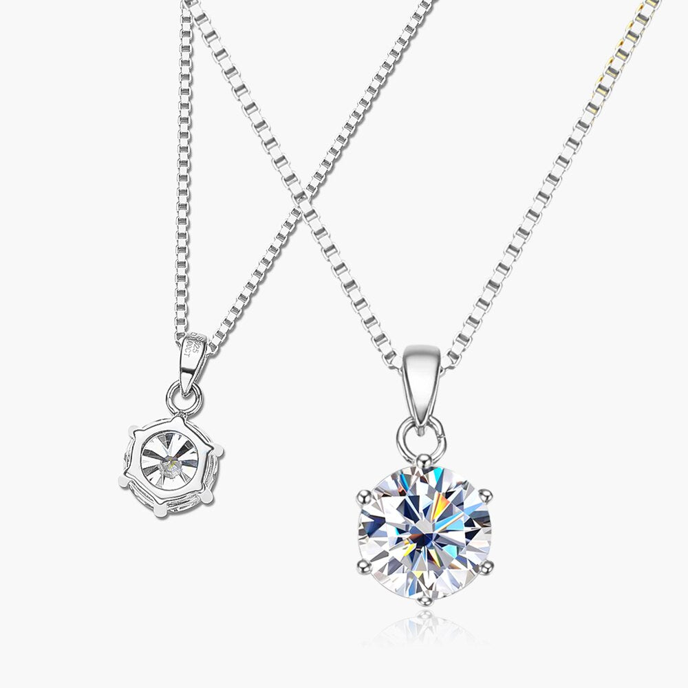1 carat moissanite necklace holloway jewellery