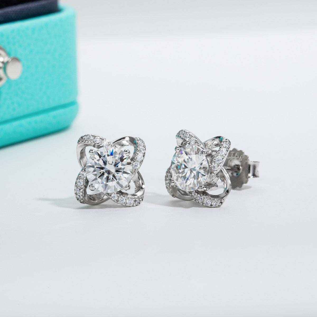 Holloway Jewellery Moissanite Diamond Stud Earrings Australia