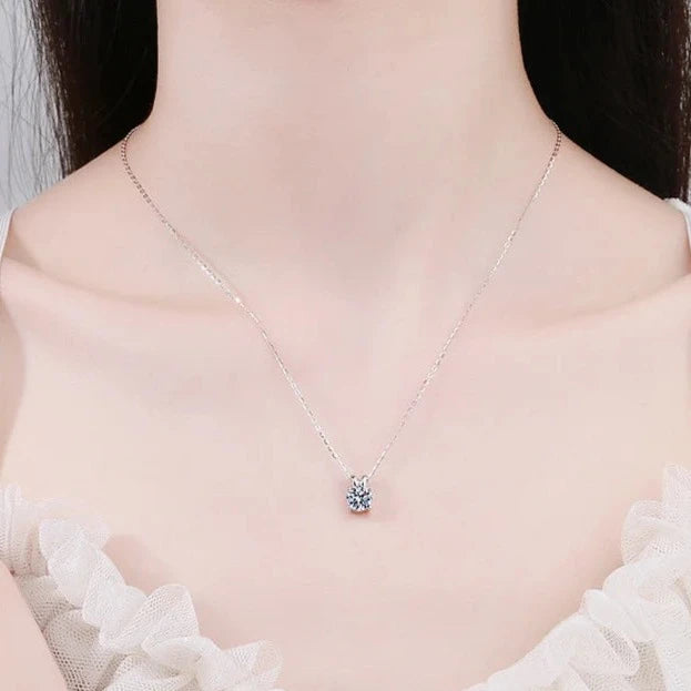 Sterling Silver Coloured Moissanite Diamond Pendant
