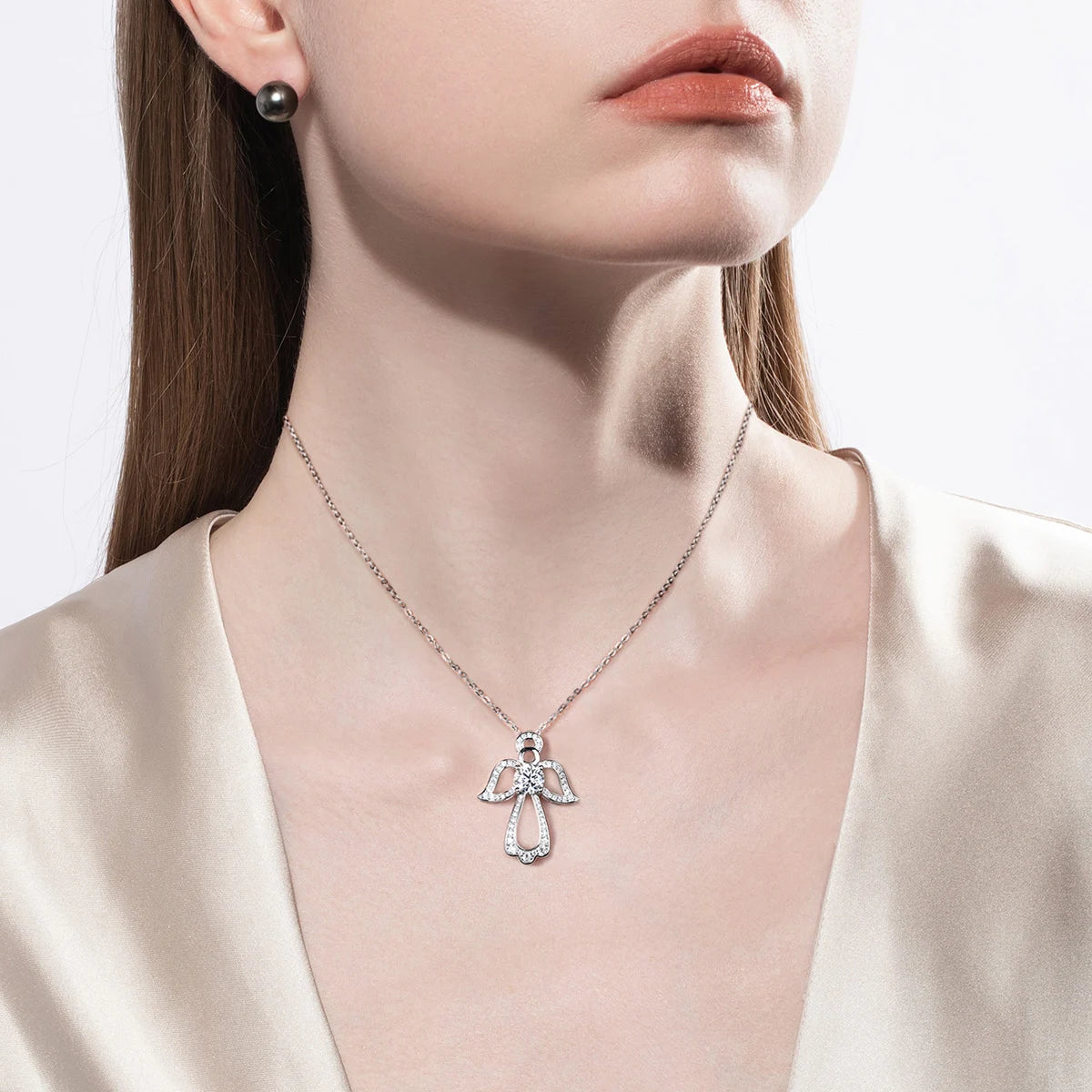 Moissanite Angel Wings Pendant Free Shipping NZ