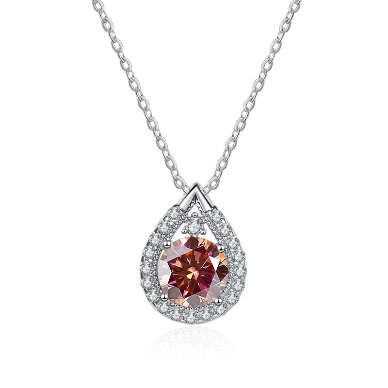 Moissanite Diamond Pendant Sterling Silver Necklace Holloway Jewellery UK