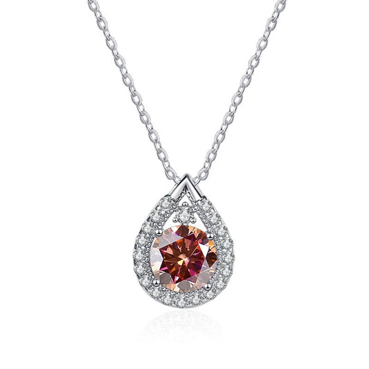 Moissanite Diamond Pendant Sterling Silver Necklace Holloway Jewellery UK
