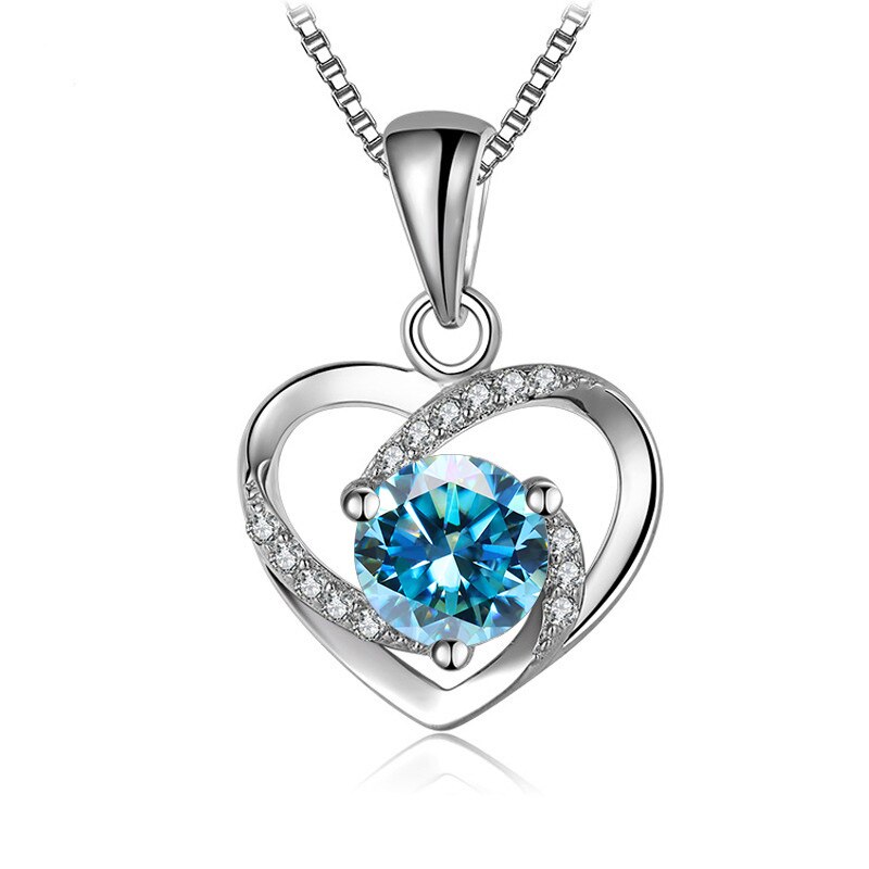 Coloured Moissanite Diamond Necklace