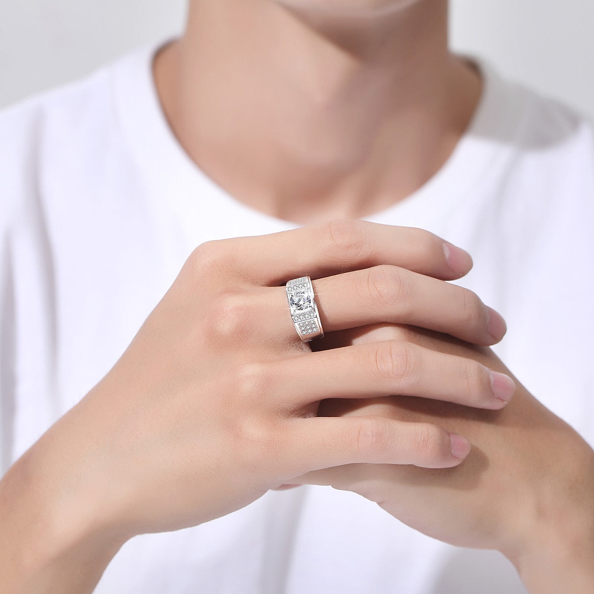 Holloway Jewellery Moissanite Diamond Mens