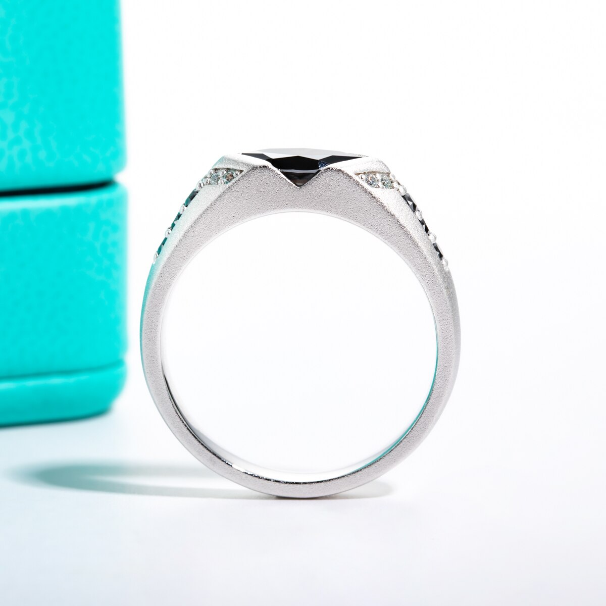 Black Moissanite Diamond Ring UK