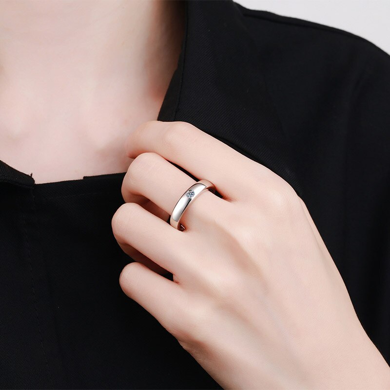 Sterling Silver Moissanite Diamond Ring UK
