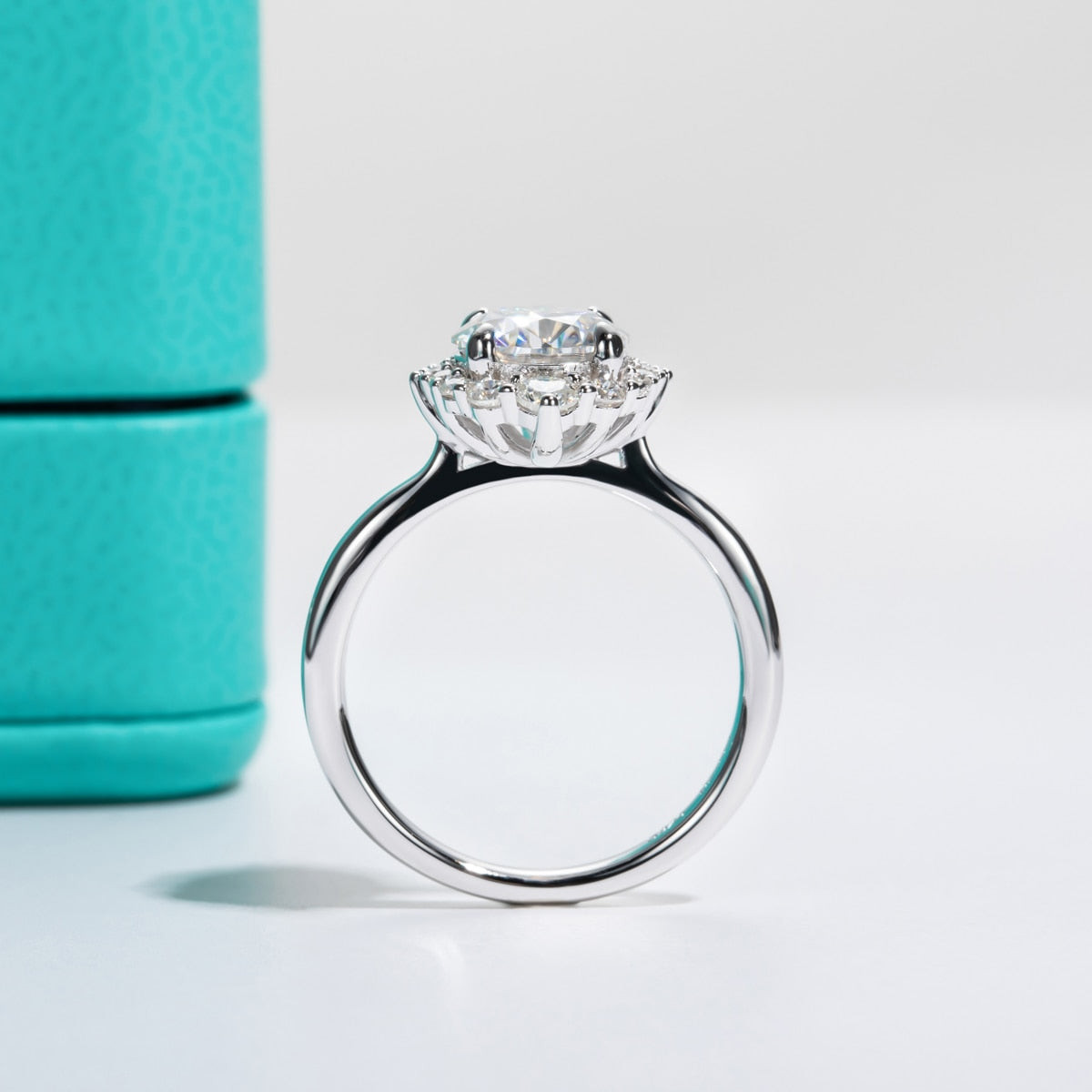 modern halo ring Holloway Jewellery