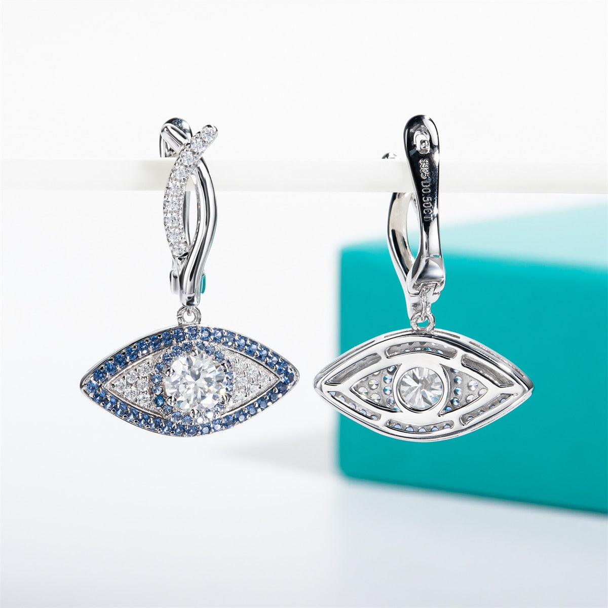 Moissanite Diamond Necklace Earrings Lucky Evil Eye