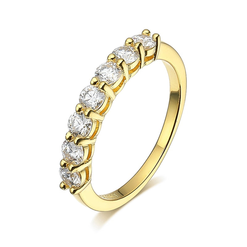 Sterling Silver Moissanite Diamond Ring
